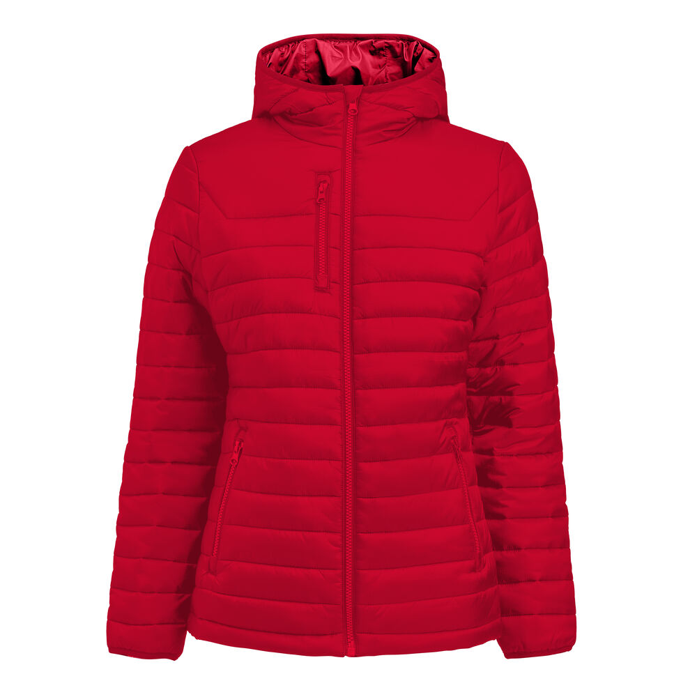 James Harvest Meadows Jacke Damen in Rot – mit Firmenlogo individualisierbar