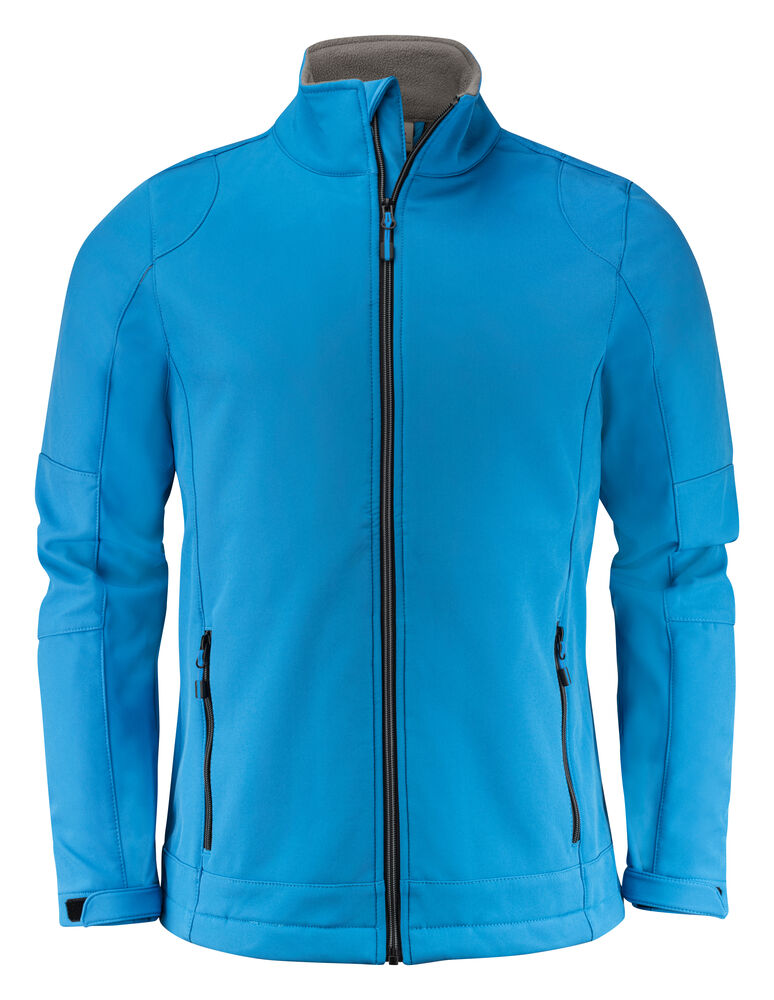 Printer Essentials Trial Softshell Jacke Herren in Blau – mit Firmenlogo individualisierbar