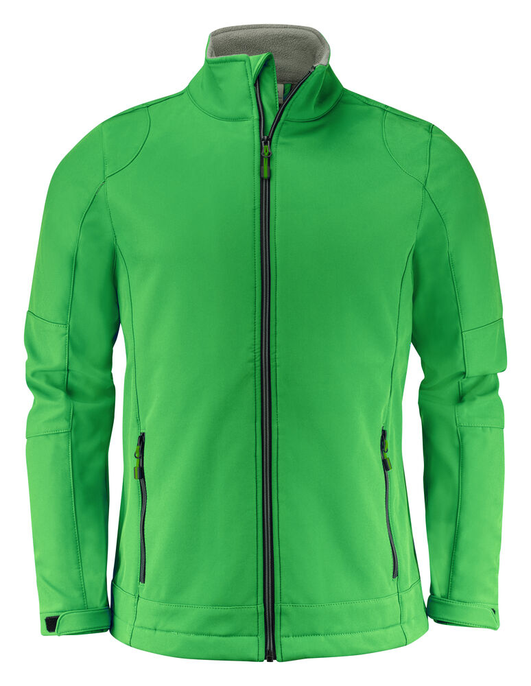 Printer Essentials Trial Softshell Jacke Herren in Grün – mit Firmenlogo individualisierbar