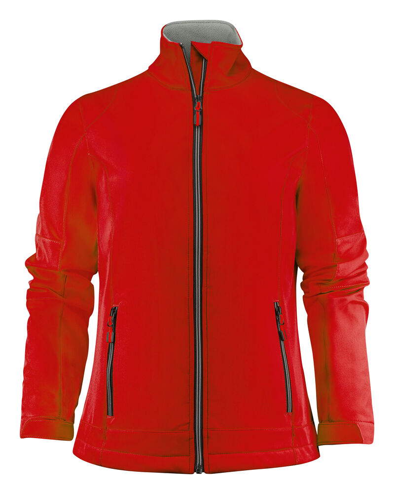 Printer Essentials Trial Softshell Jacke Damen in Rot – mit Firmenlogo individualisierbar