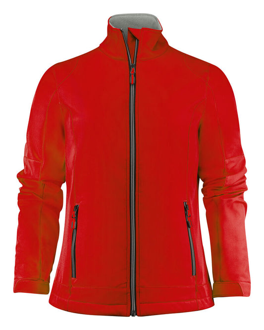 Printer Essentials Trial Softshell Jacke Damen in Rot – mit Firmenlogo individualisierbar