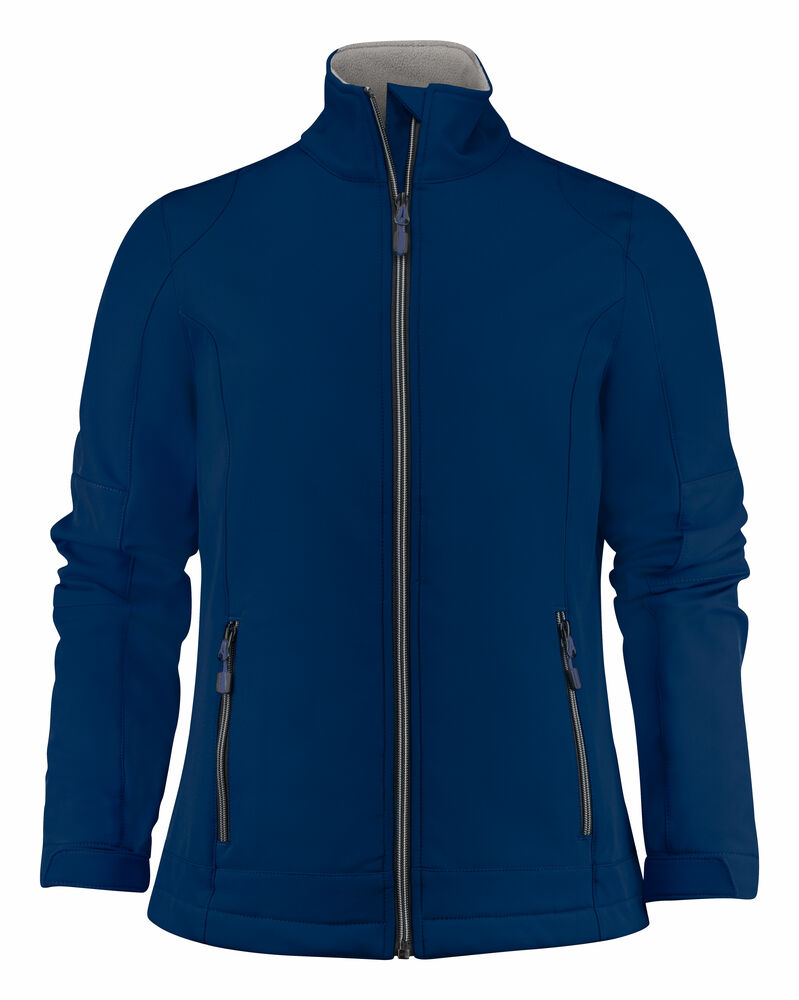 Printer Essentials Trial Softshell Jacke Damen in Marine – mit Firmenlogo individualisierbar