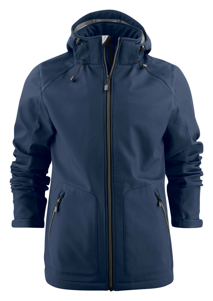 Printer Essentials Karting Softshell Jacke Herren in Marine – mit Firmenlogo individualisierbar