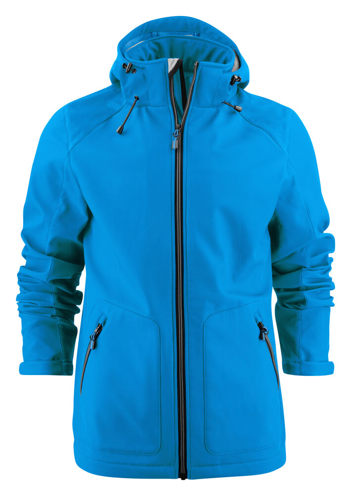 Printer Essentials Karting Softshell Jacke Herren in Blau – mit Firmenlogo individualisierbar