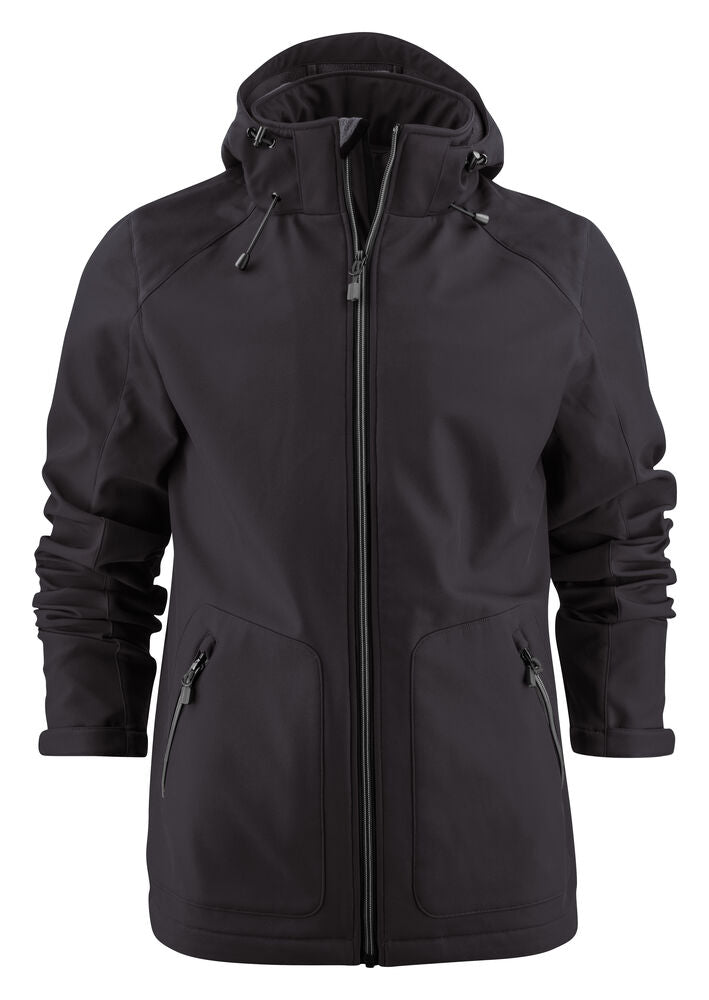Printer Essentials Karting Softshell Jacke Herren in Schwarz – mit Firmenlogo individualisierbar