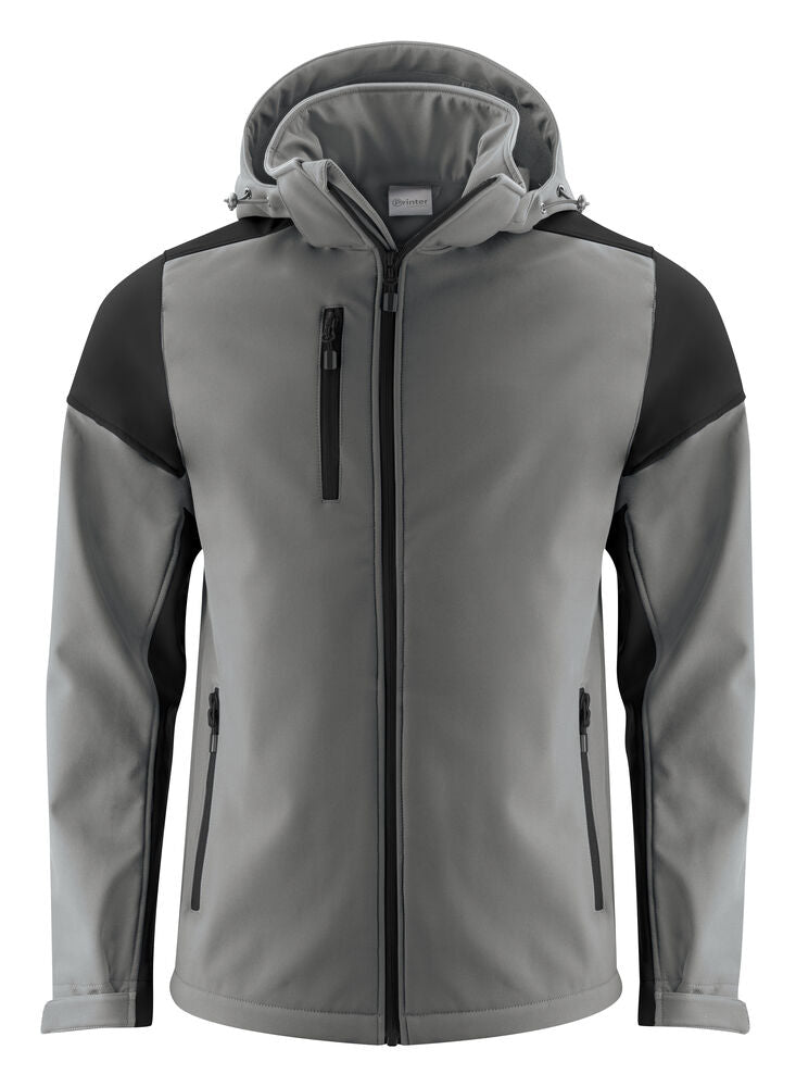 Printer PRIME Prime Softshell Jacke Herren in Anthrazit/Schwarz – mit Firmenlogo individualisierbar