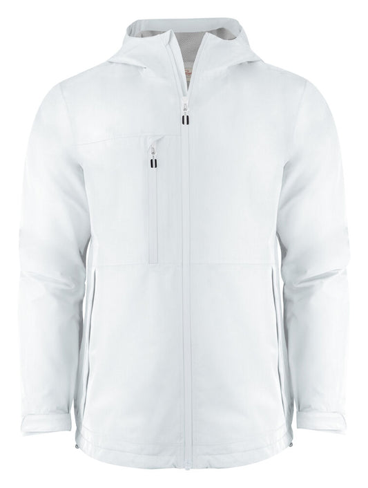 Printer Essentials Hiker Shell Jacke Herren in Weiß – mit Firmenlogo individualisierbar