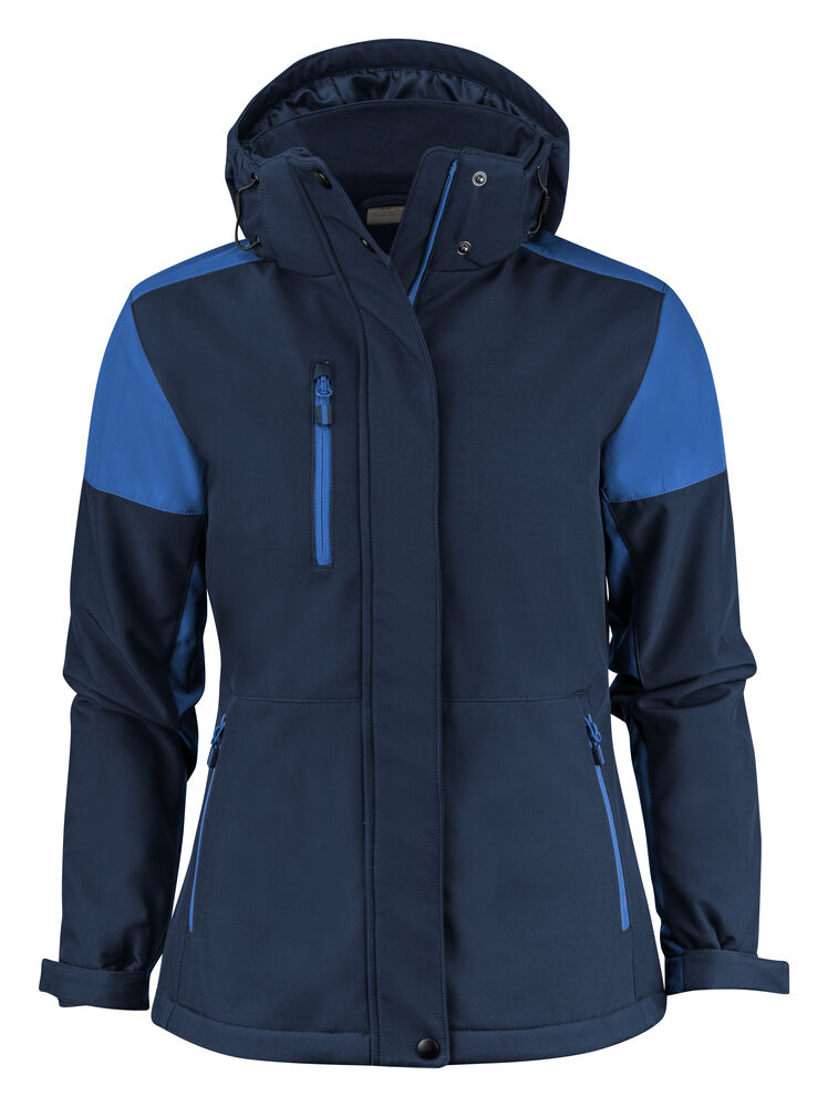 Printer PRIME Prime Padded Softshell Jacke Damen in Marine/Kobalt – mit Firmenlogo individualisierbar
