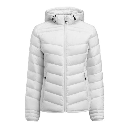 Printer Essentials Base Jacke Damen in Weiß – mit Firmenlogo individualisierbar