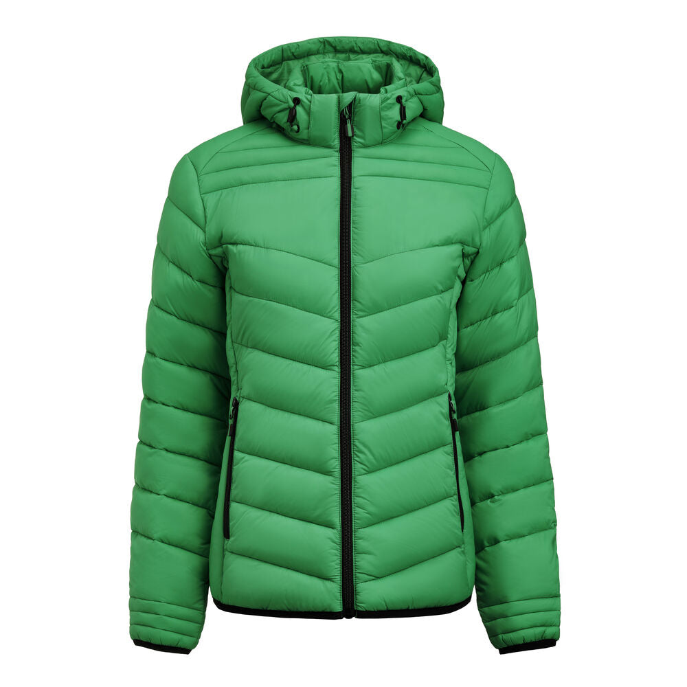 Printer Essentials Base Jacke Damen in Grün – mit Firmenlogo individualisierbar