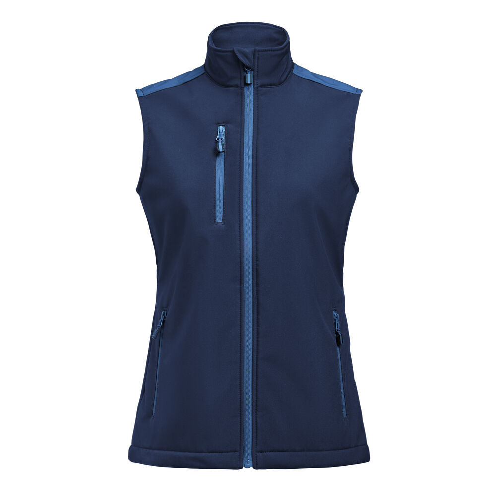 Printer PRIME Prime Softshell Weste Damen in Marine/Kobalt – mit Firmenlogo individualisierbar