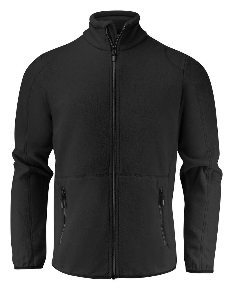 Printer Essentials Speedway Fleecejacke Herren in Schwarz – mit Firmenlogo individualisierbar