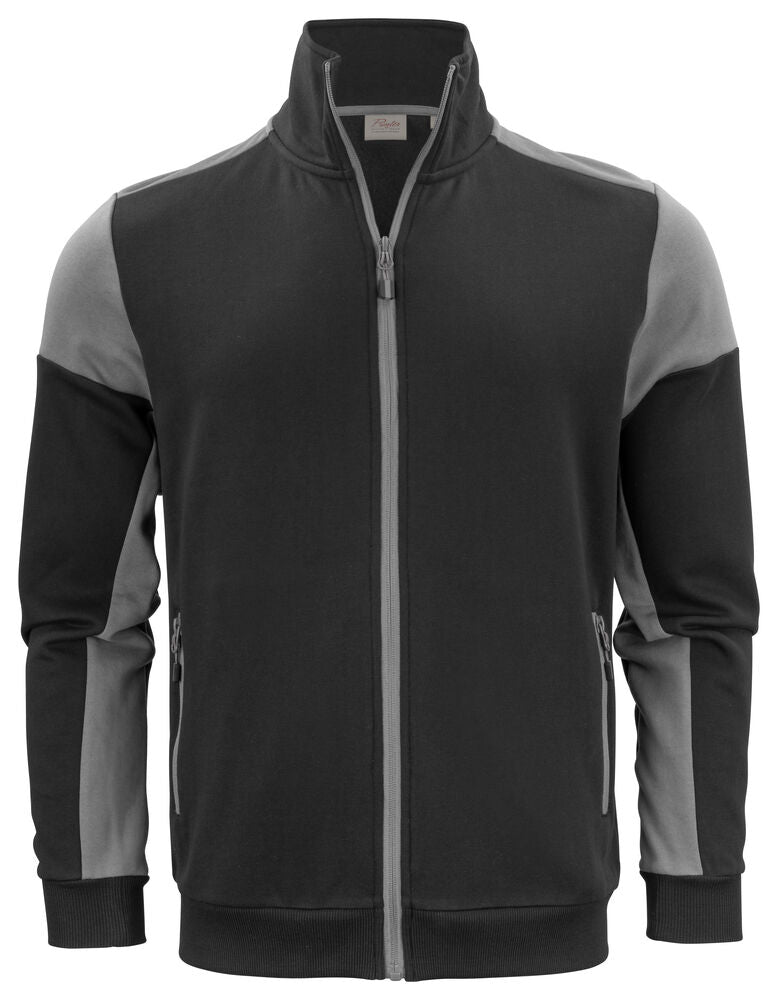 Printer PRIME Prime Sweater Full Zip Herren in Schwarz/Anthrazit – mit Firmenlogo individualisierbar