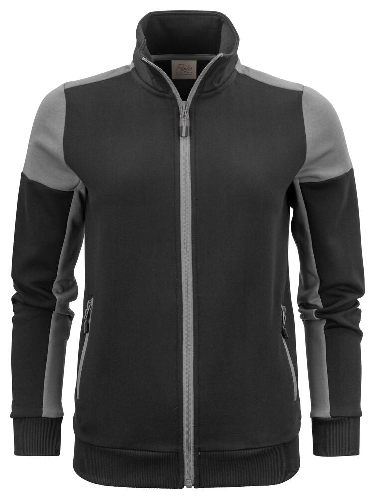 Printer PRIME Prime Sweater Full Zip Damen in Schwarz/Anthrazit – mit Firmenlogo individualisierbar
