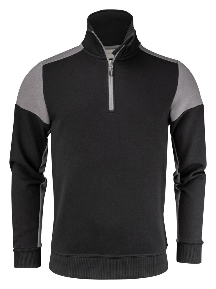 Printer PRIME Prime Halfzip Sweater Unisex in Schwarz/Anthrazit – mit Firmenlogo individualisierbar