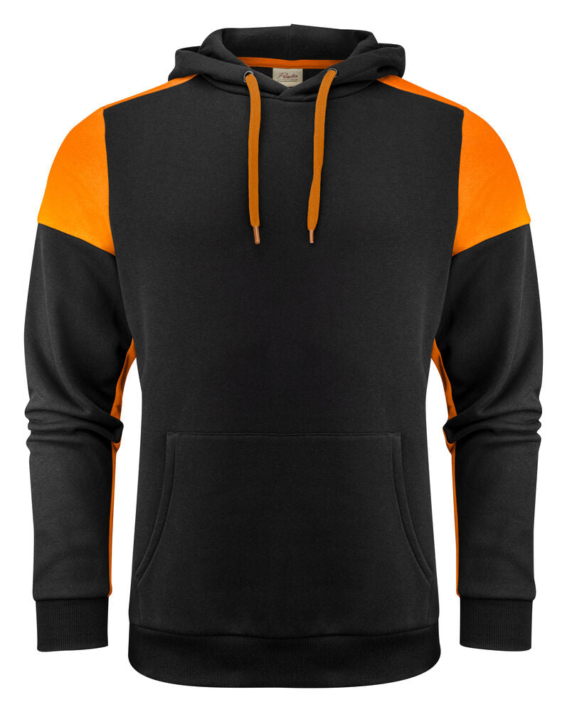 Printer PRIME Prime Kapuzenpullover Unisex in Schwarz/Orange – mit Firmenlogo individualisierbar