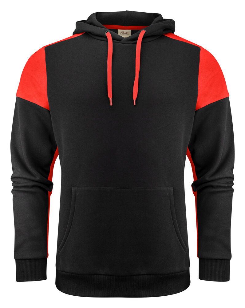 Printer PRIME Prime Kapuzenpullover Unisex in Schwarz/Rot – mit Firmenlogo individualisierbar