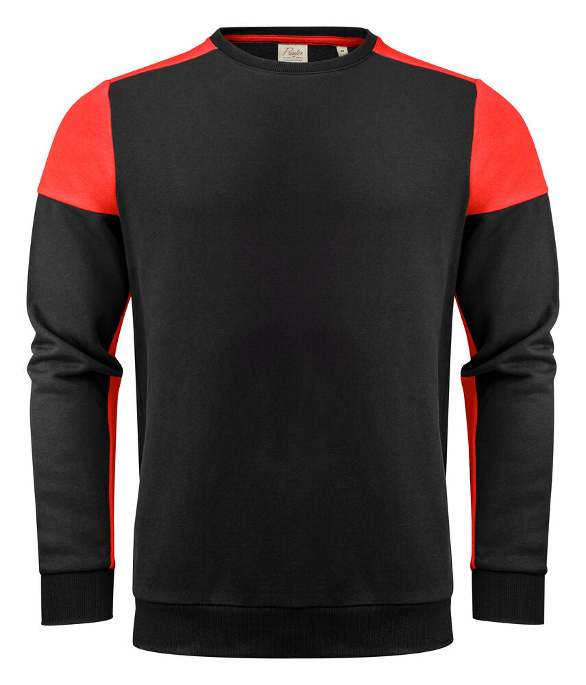 Printer PRIME Prime Crewneck Pullover Unisex in Schwarz/Rot – mit Firmenlogo individualisierbar