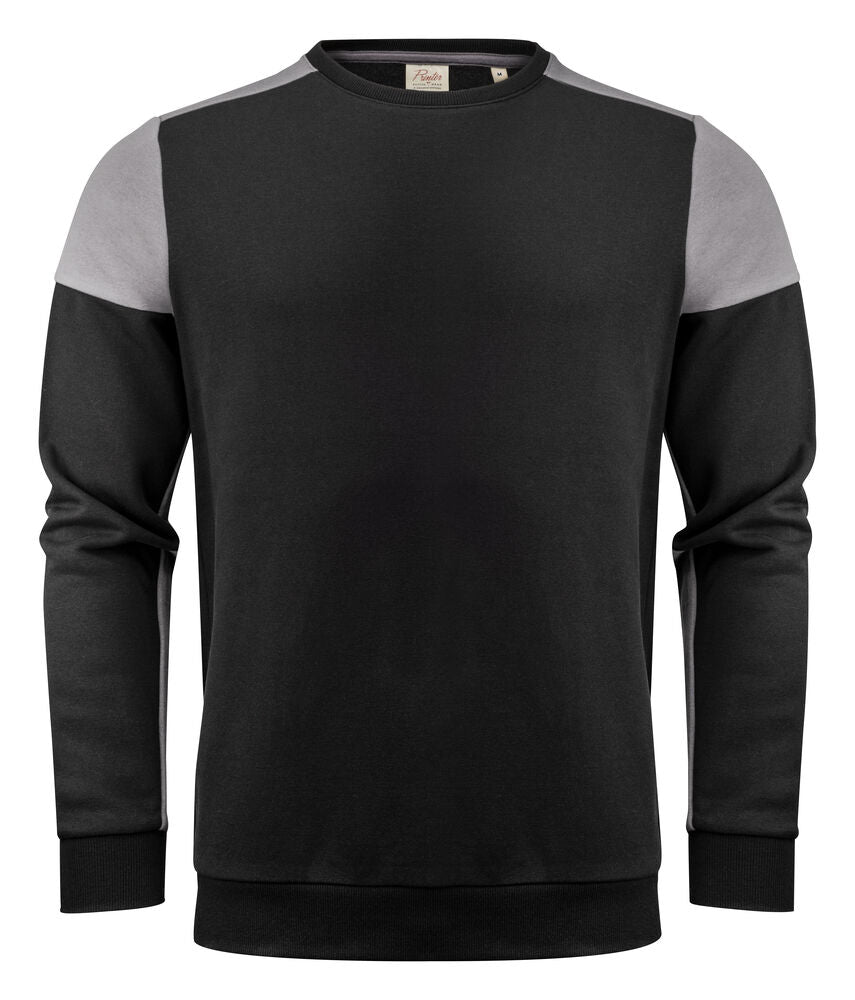 Printer PRIME Prime Crewneck Pullover Unisex in Schwarz/Anthrazit – mit Firmenlogo individualisierbar