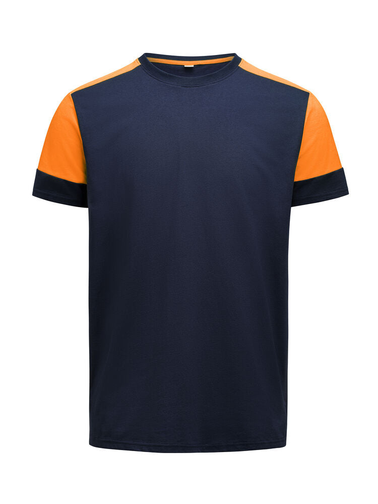 Printer PRIME Prime T-Shirt Herren in Marine/Neonorange – mit Firmenlogo individualisierbar
