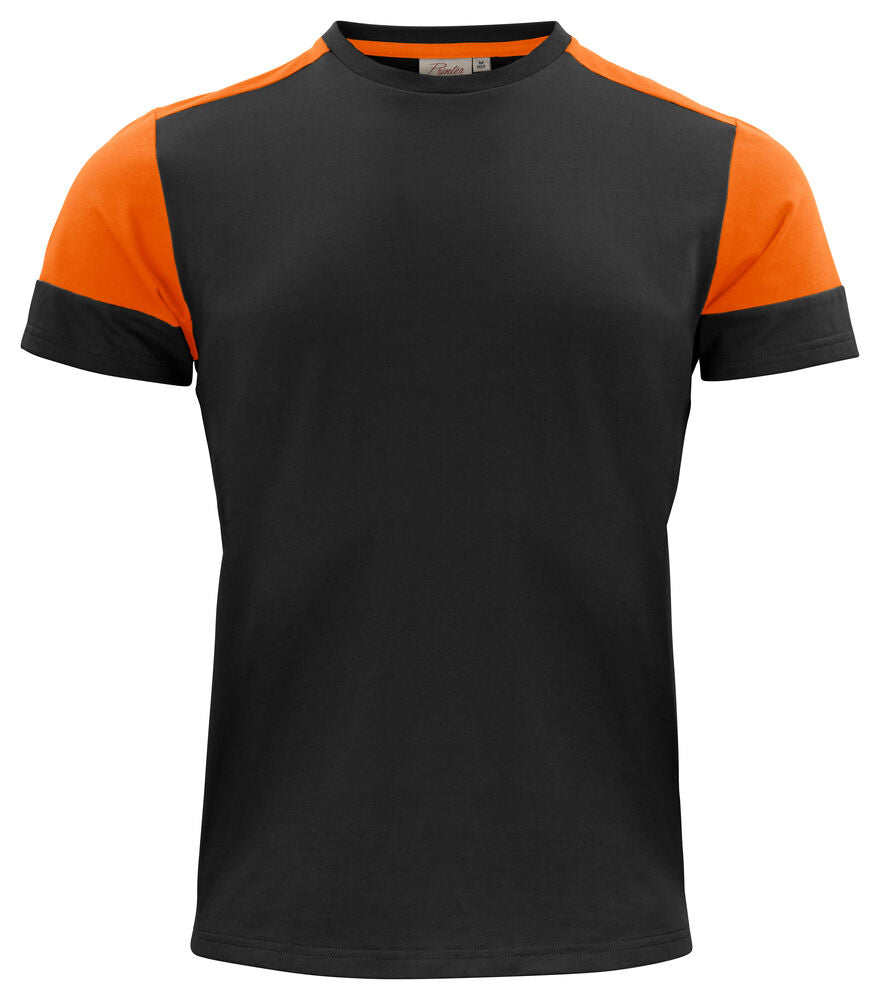 Printer PRIME Prime T-Shirt Herren in Schwarz/Orange – mit Firmenlogo individualisierbar