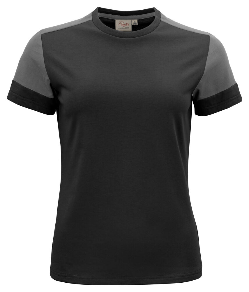 Printer PRIME Prime T-Shirt Damen in Schwarz/Anthrazit – mit Firmenlogo individualisierbar