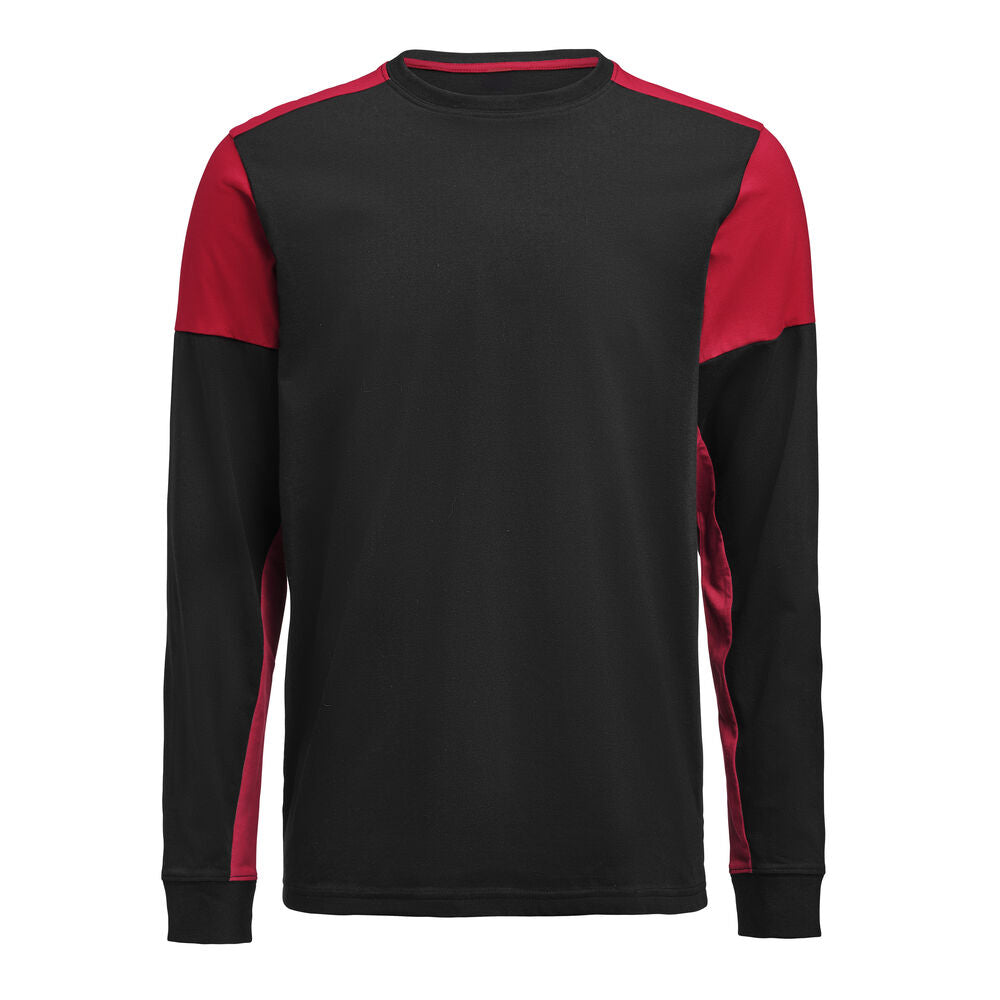 Printer PRIME Prime T-shirt Long Sleeve T-shirt Herren in Schwarz/Rot – mit Firmenlogo individualisierbar