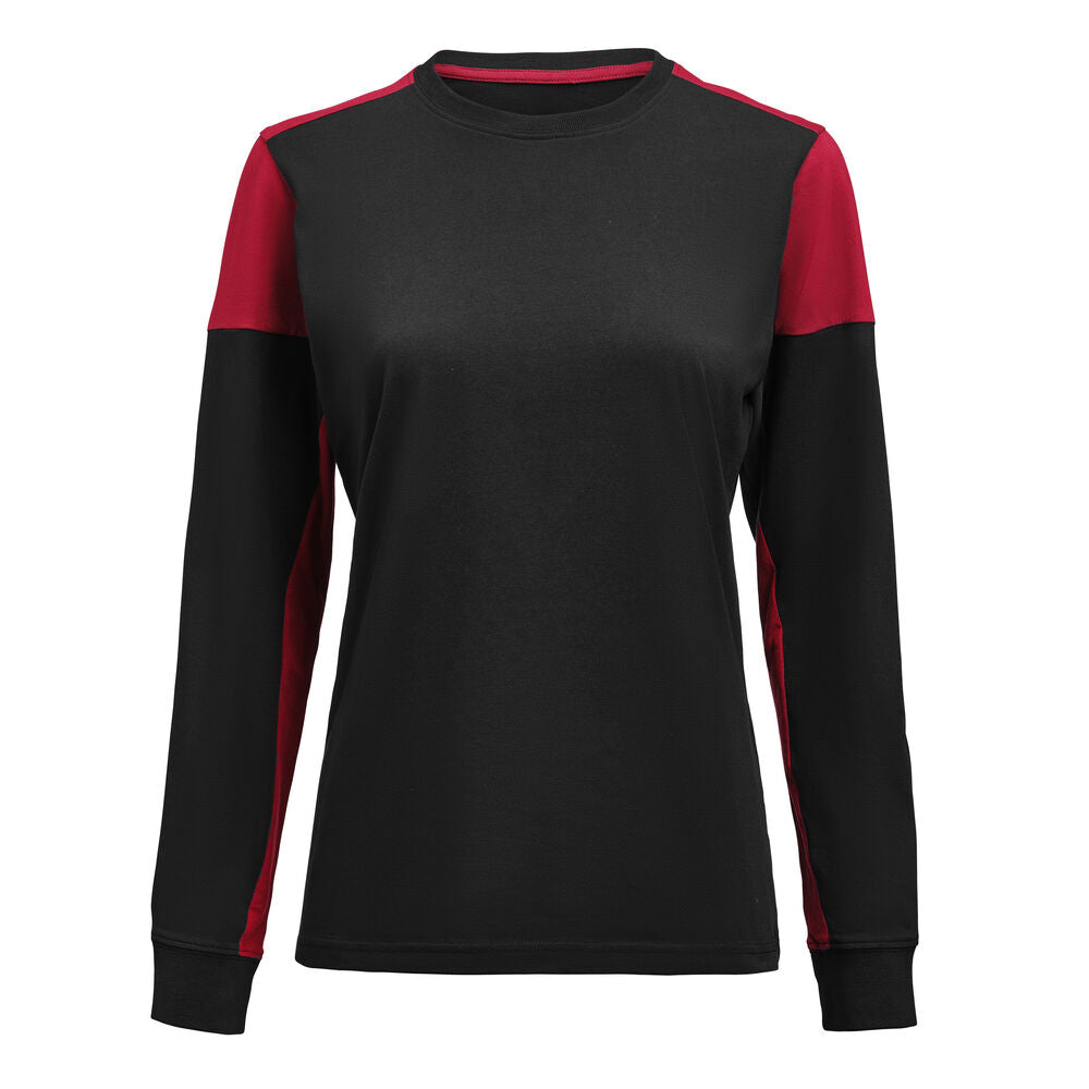 Printer PRIME Prime T-shirt Long Sleeve T-shirt Damen in Schwarz/Rot – mit Firmenlogo individualisierbar