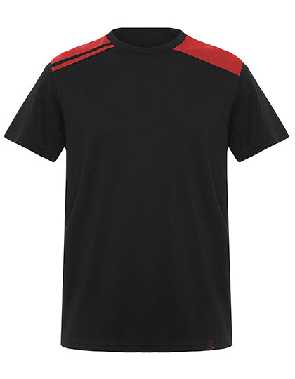 Roly Workwear T-Shirt Expedition RY8411 in Black 02 / Red 60