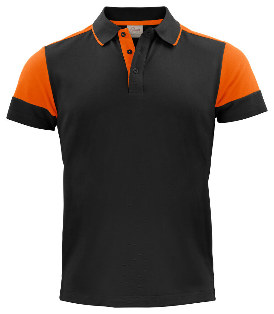 Printer PRIME Prime Polo Herren in Schwarz/Orange – mit Firmenlogo individualisierbar