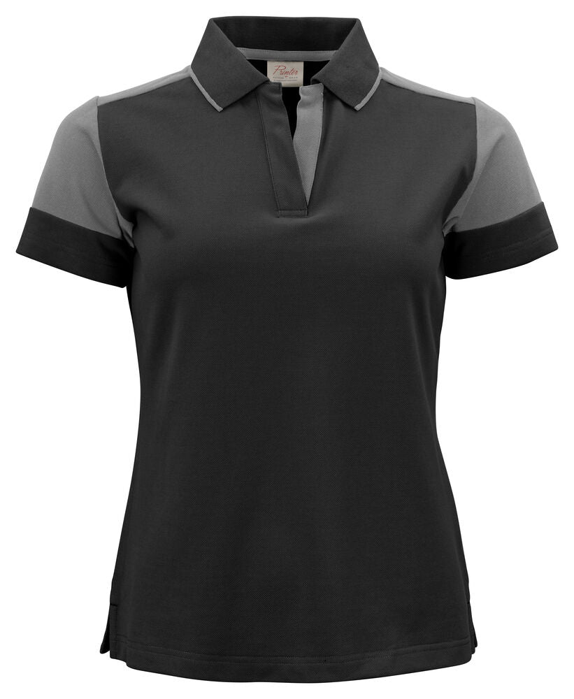 Printer PRIME Prime Polo Damen in Schwarz/Anthrazit – mit Firmenlogo individualisierbar