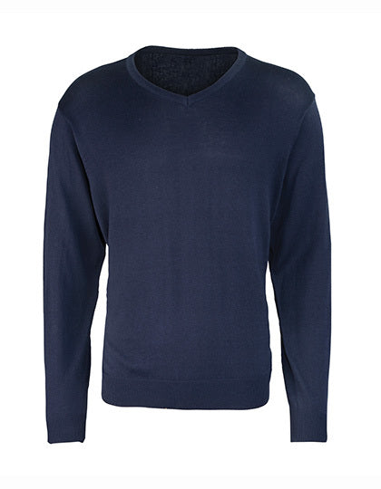 Premier Workwear Men´s V-Neck Knitted Sweater PW694 in Navy (ca. Pantone 2378C)