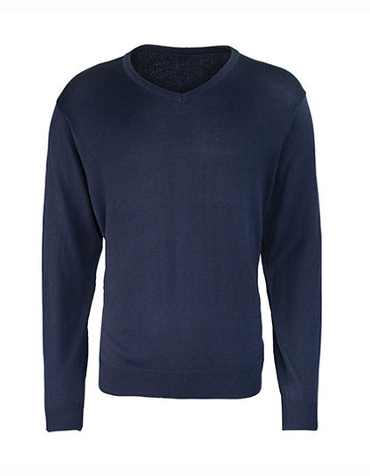 Premier Workwear Men´s V-Neck Knitted Sweater PW694 in Navy (ca. Pantone 2378C)