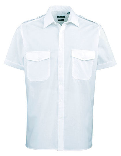 Premier Workwear Pilot Shirt Short Sleeve PW212 in Light Blue (ca. Pantone 2717C)