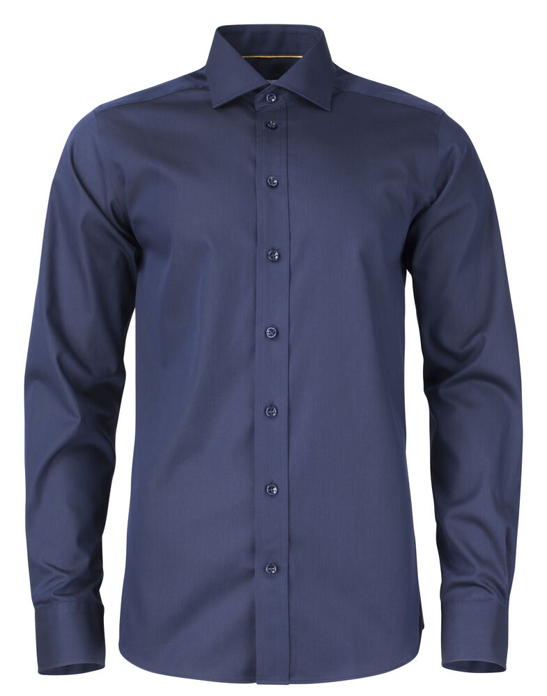 J.Harvest & Frost YB50 Twill Hemd Slim Fit Herren in Marine – mit Firmenlogo individualisierbar