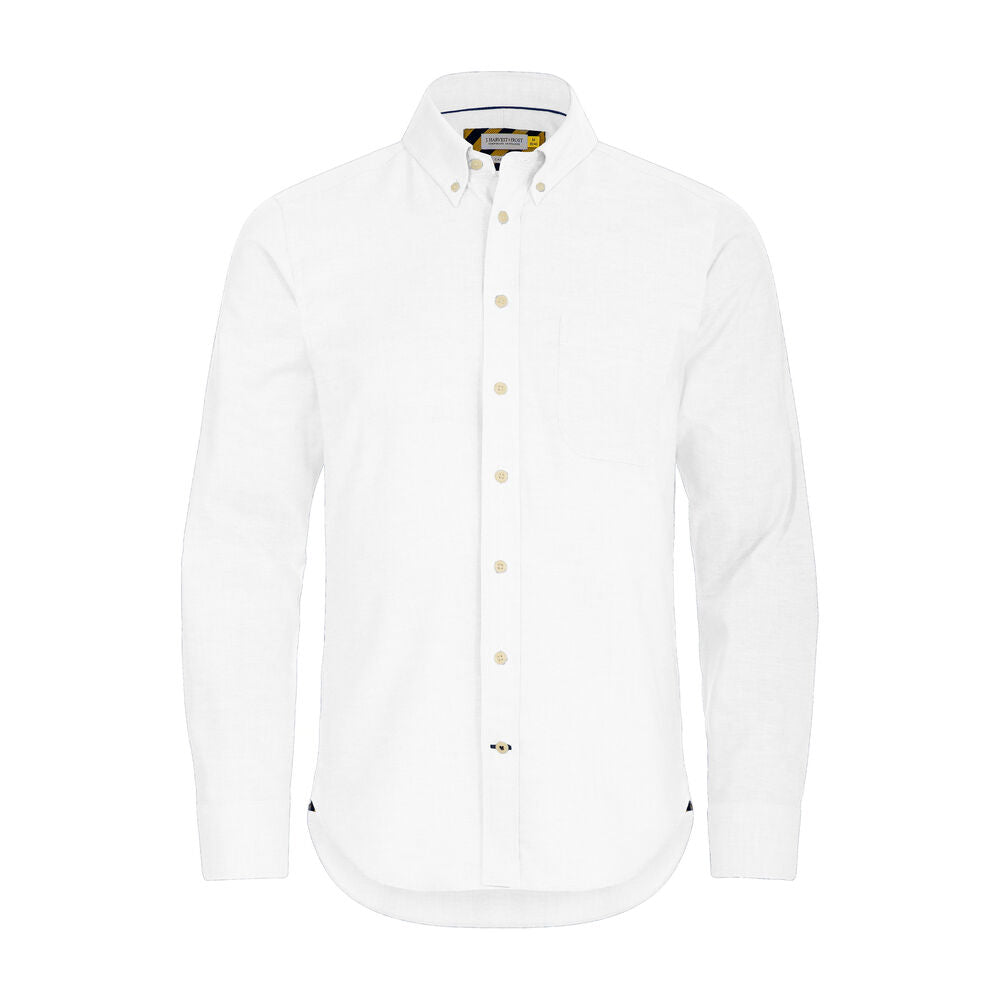 J.Harvest & Frost YB54 Oxford Hemd Slim Fit Herren in Weiß – mit Firmenlogo individualisierbar