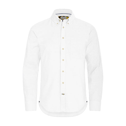 J.Harvest & Frost YB54 Oxford Hemd Slim Fit Herren in Weiß – mit Firmenlogo individualisierbar