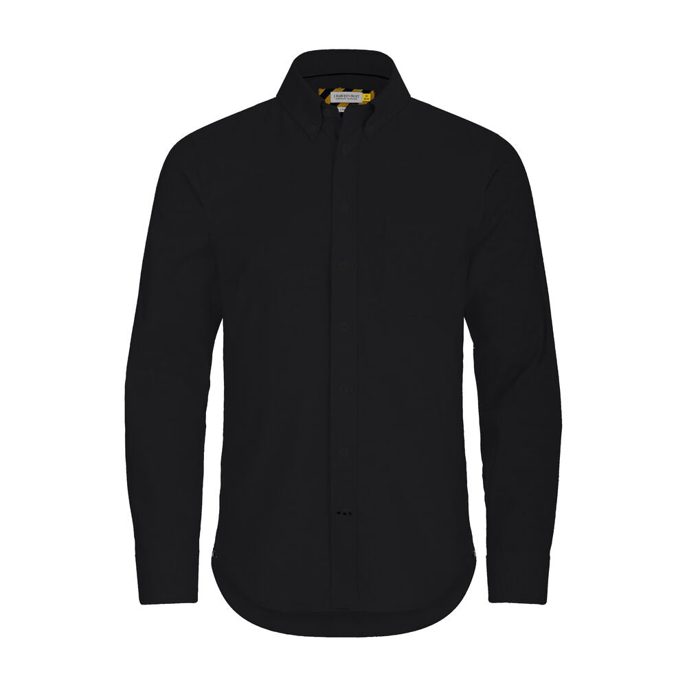 J.Harvest & Frost YB54 Oxford Hemd Slim Fit Herren in Schwarz – mit Firmenlogo individualisierbar