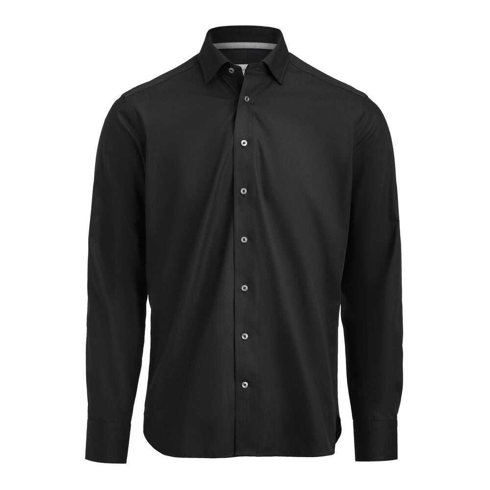 J.Harvest & Frost YB56 Twill Regular in Schwarz/Grau – mit Firmenlogo individualisierbar