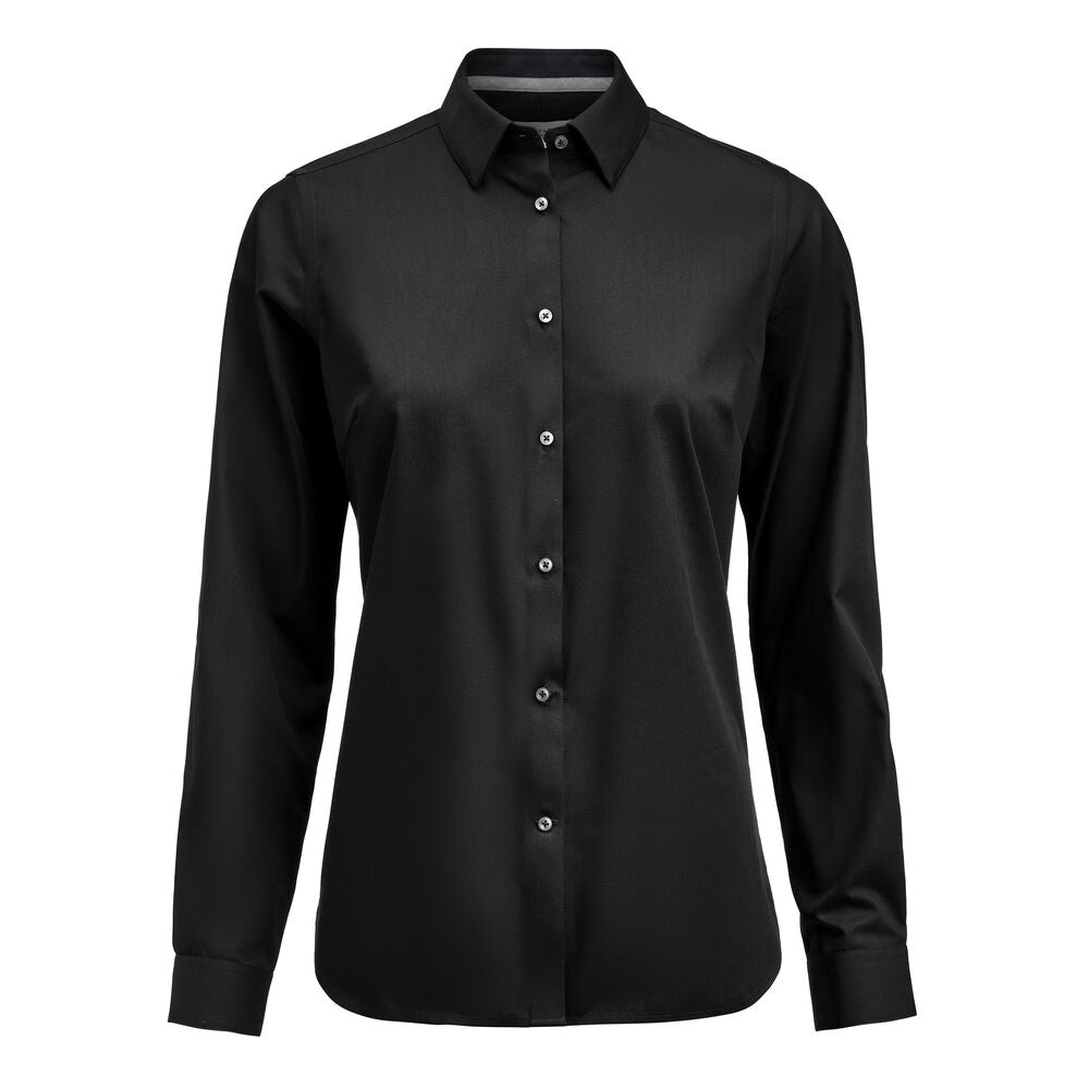 J.Harvest & Frost YB56 Twill Woman Contemporary in Schwarz/Grau – mit Firmenlogo individualisierbar