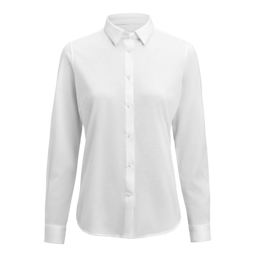 J.Harvest & Frost IB135 Pique Knit Blusen Contemporary Fit Damen in Weiß – mit Firmenlogo individualisierbar