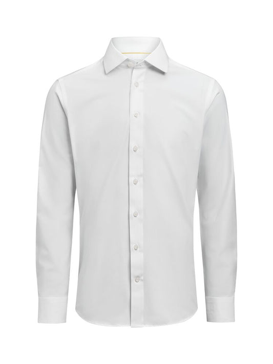 J.Harvest & Frost YB150 Twill Stretch Hemd Regular Fit Herren in Weiß – mit Firmenlogo individualisierbar