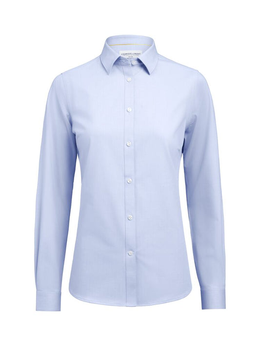 J.Harvest & Frost YB150 Twill Stretch Shirt Woman Contemporary in Himmelblau – mit Firmenlogo individualisierbar