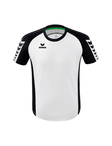 ERIMA Six Wings Trikot in weiß/schwarz Vorderansicht