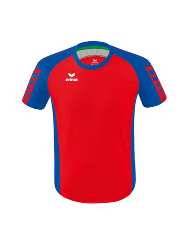 ERIMA Six Wings Trikot in rot/new royal Vorderansicht