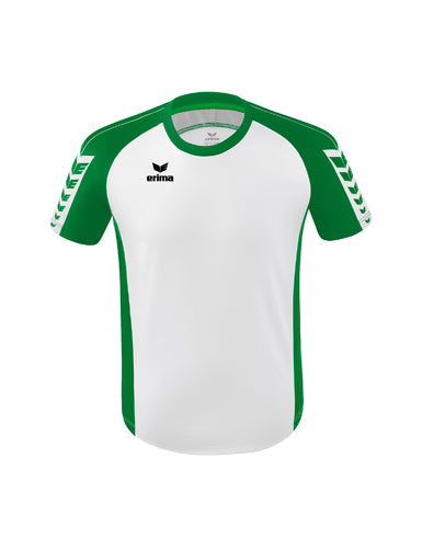 ERIMA Six Wings Trikot in weiß/smaragd Vorderansicht