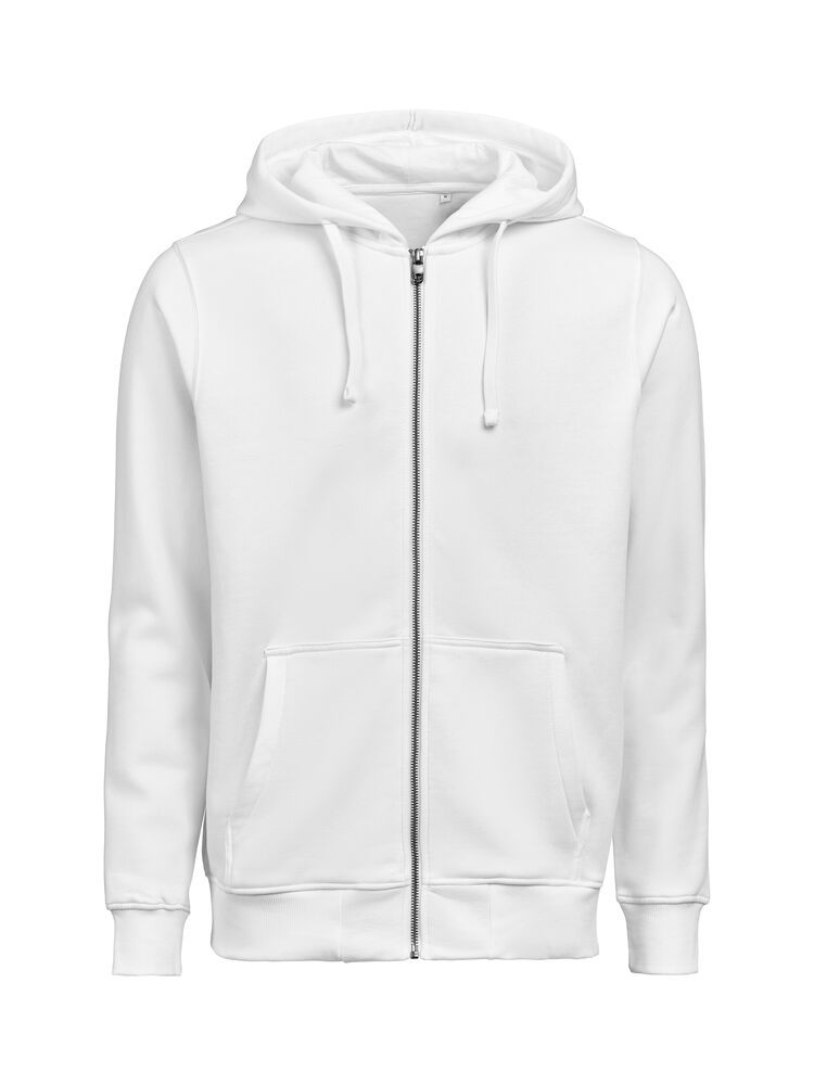 Untagged Movement UM Pullover mit Reißverschluss (OCS-RCS) Regular Fit Unisex in Weiß – mit Firmenlogo individualisierbar