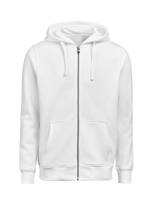 Untagged Movement UM Pullover mit Reißverschluss (OCS-RCS) Regular Fit Unisex in Weiß – mit Firmenlogo individualisierbar