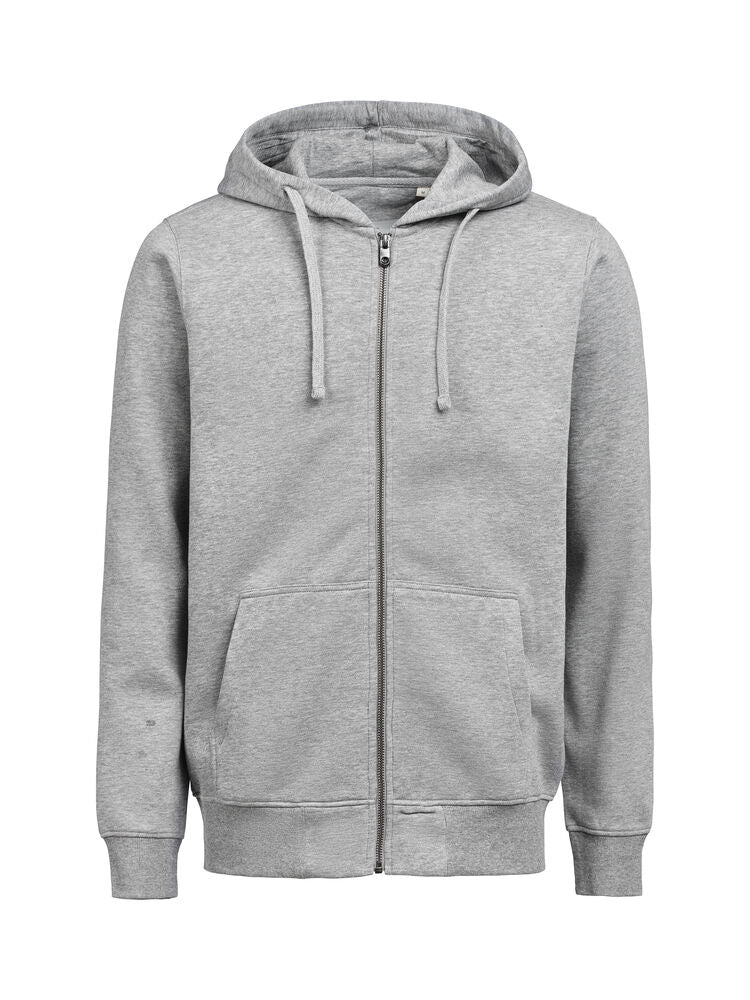 Untagged Movement UM Pullover mit Reißverschluss (OCS-RCS) Regular Fit Unisex in Grau Meliert – mit Firmenlogo individualisierbar