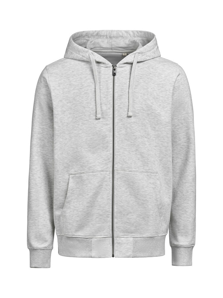 Untagged Movement UM Pullover mit Reißverschluss (OCS-RCS) Regular Fit Unisex in Ashgrau Meliert – mit Firmenlogo individualisierbar